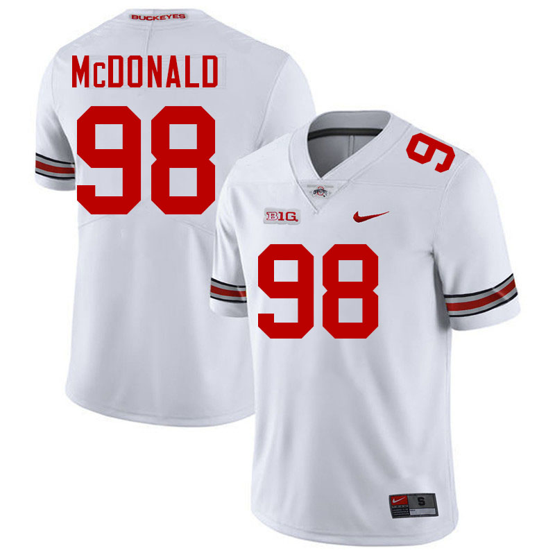 #98 Kayden McDonald Ohio State Buckeyes Jersey College Football Uniforms-White